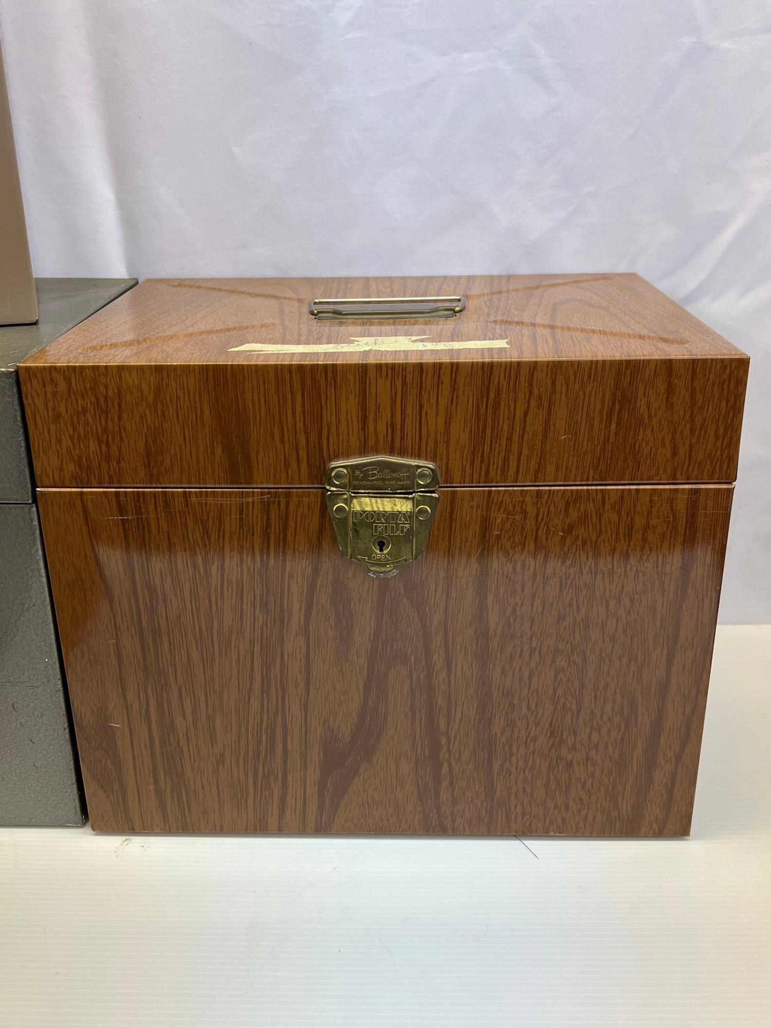Metal & Plastic File Boxes and Cash Box