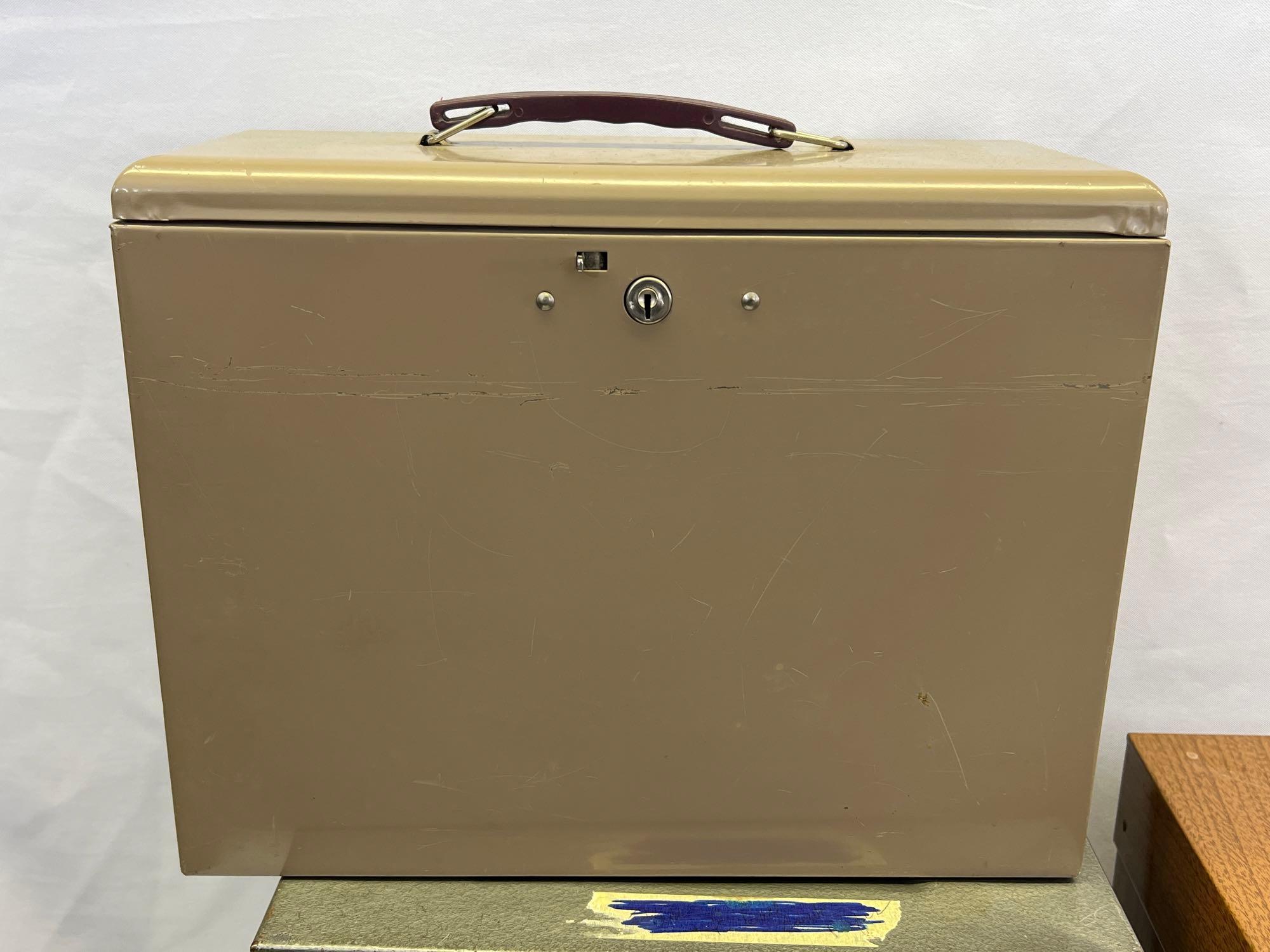 Metal & Plastic File Boxes and Cash Box
