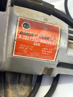 Black & Decker 7-1/4" Circular Saw and Craftsman Saber Saw