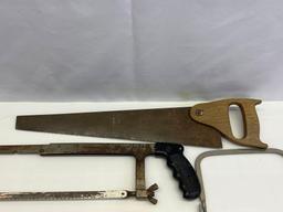 Saws Lot- Hand Saw, Hack Saw, Keyhole Saw, Others and Blades
