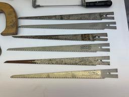 Saws Lot- Hand Saw, Hack Saw, Keyhole Saw, Others and Blades