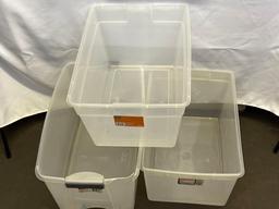3 Sterilite Plastic Totes- No Lids