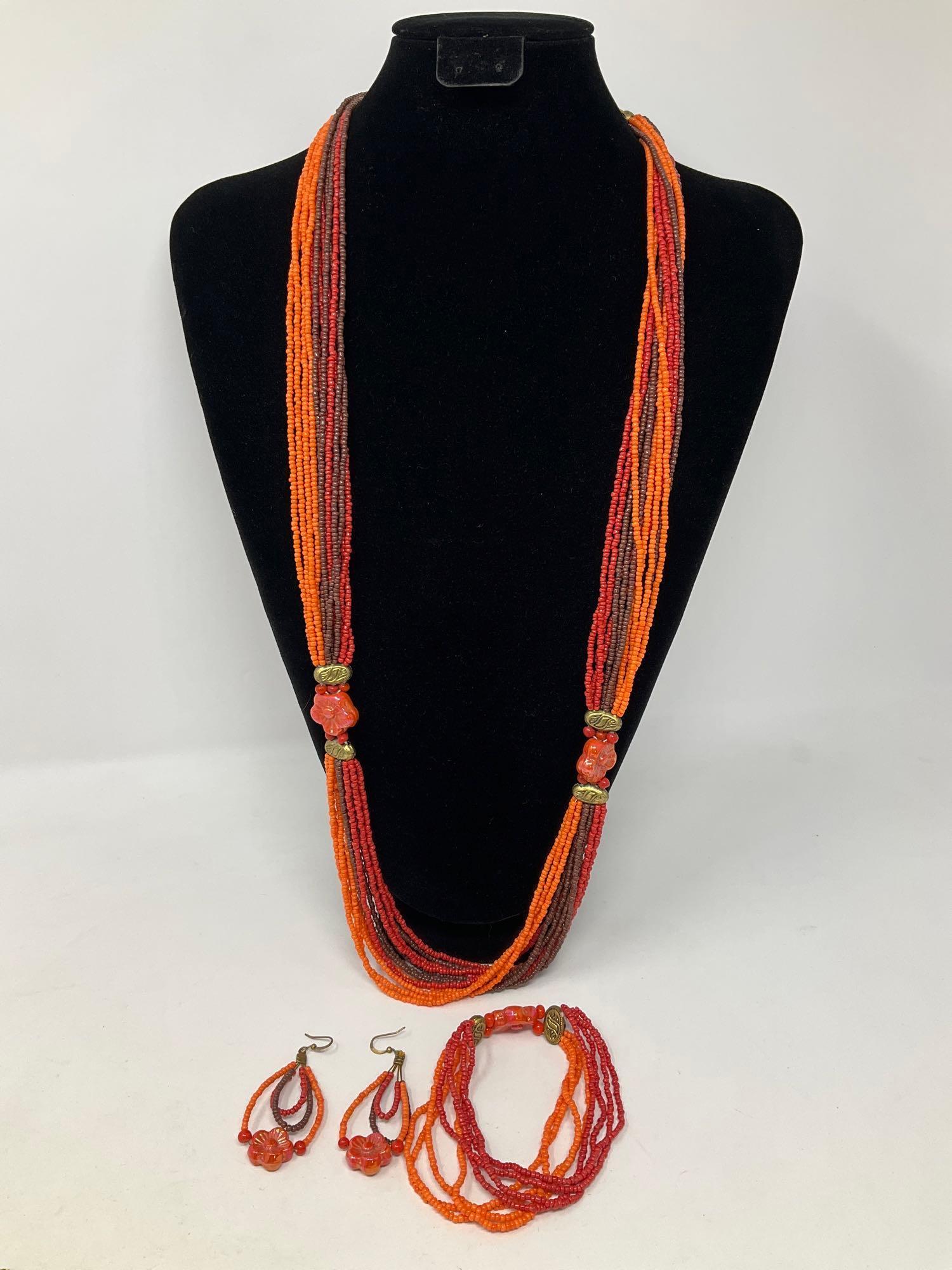 Beaded necklaces and bracelets