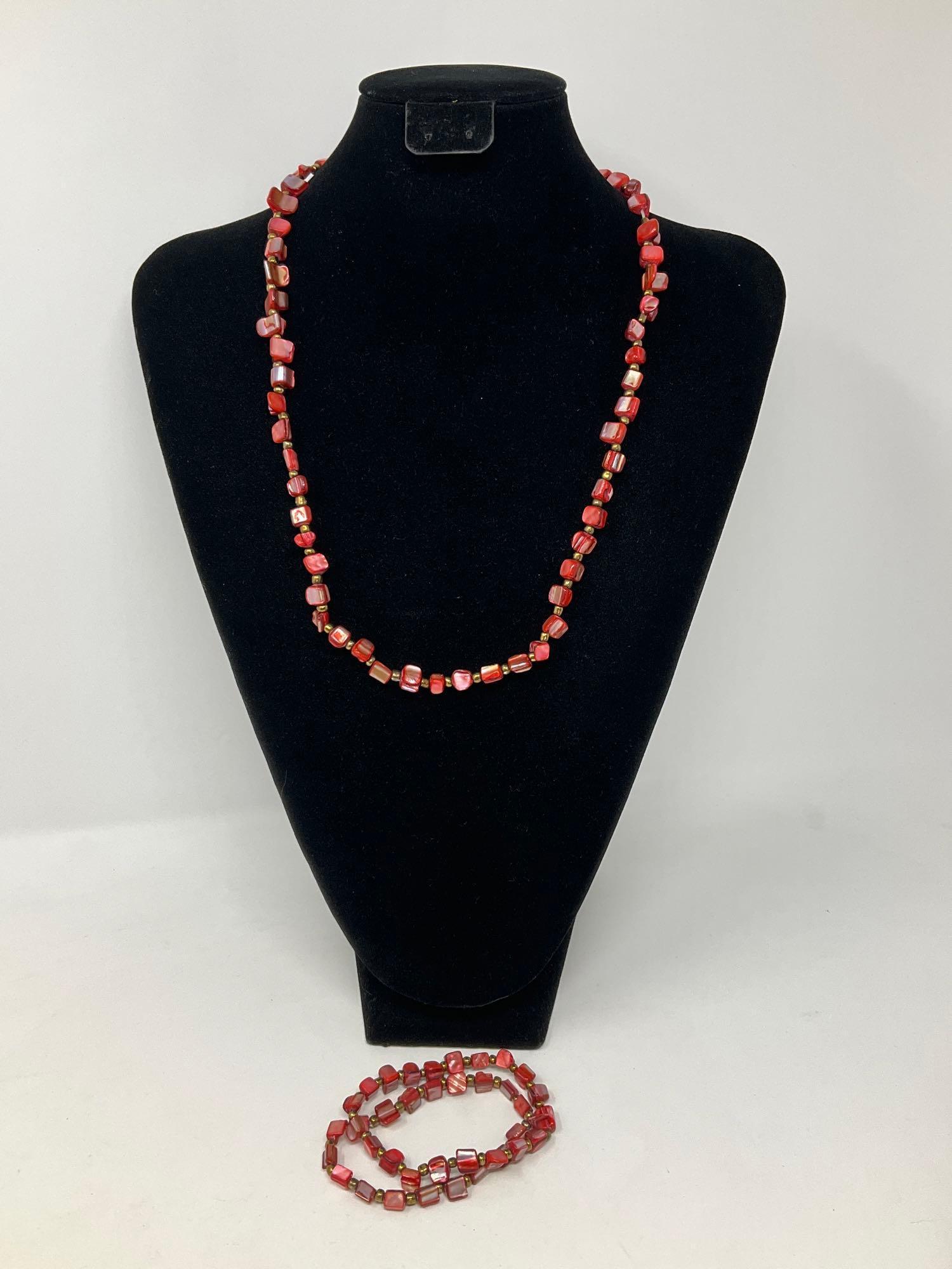 Beaded necklaces and bracelets