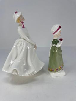 2 Royal Doulton Figures- 1983 "Mary" HN 2374 and 1975 "Ruth" HN 2799