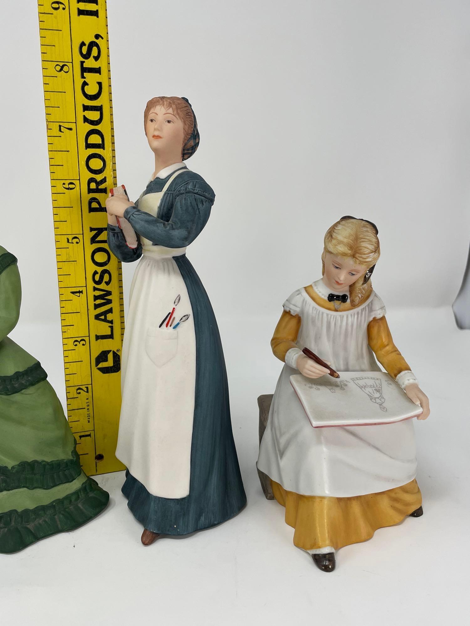 1983 Franklin Porcelain "Little Women" Figures- Amy, Jo, Meg and Beth