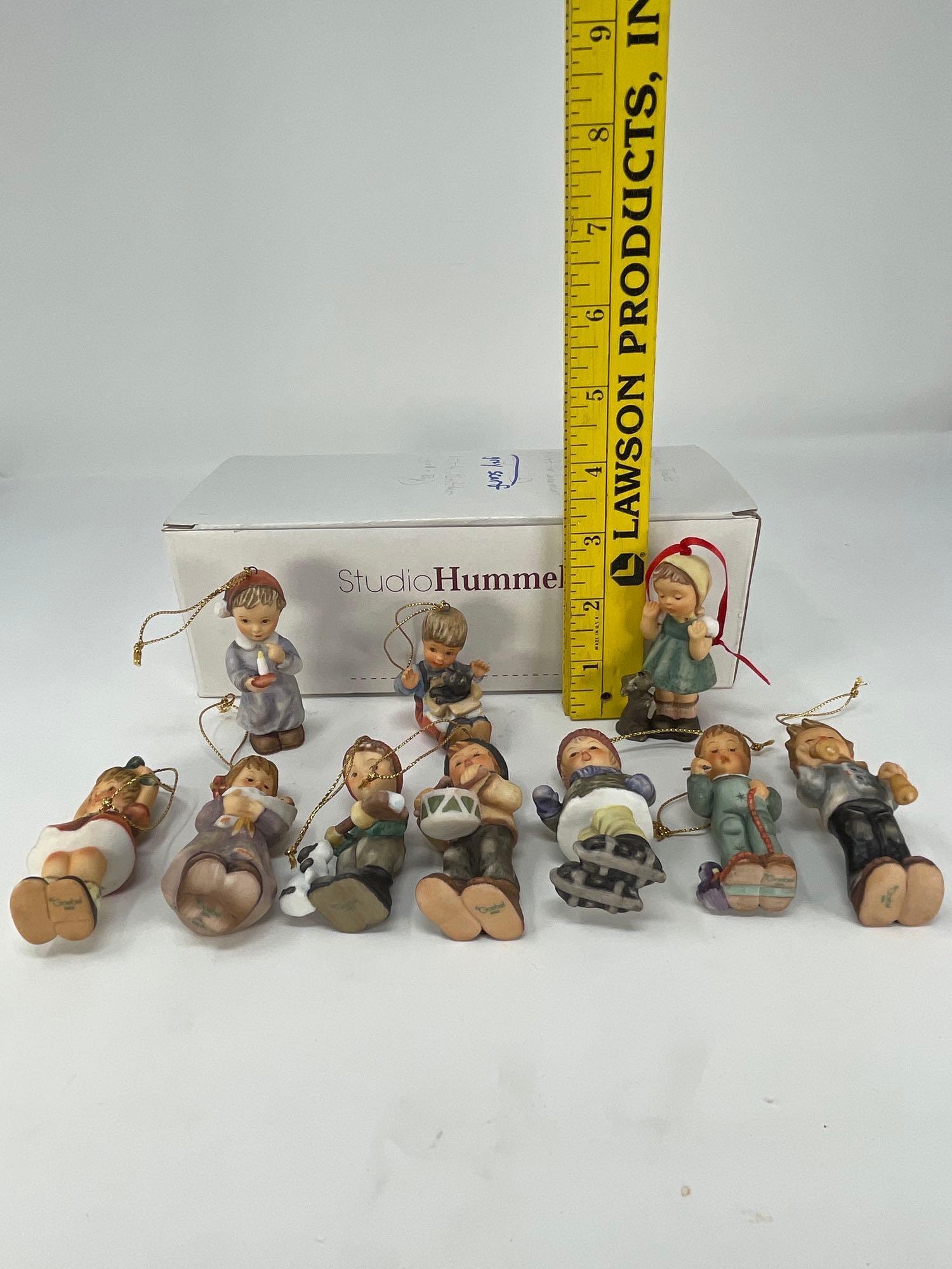 10 Goebel Figural Ornaments with Studio Hummel Box