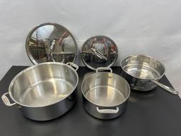 8 Piece Stainless Steel Cookware Set- 4 Pans with Lids