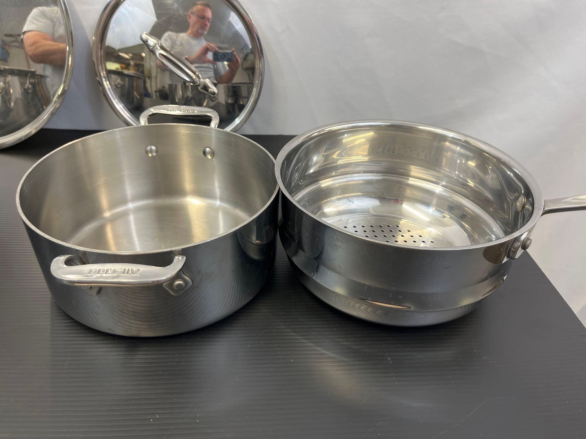 8 Piece Stainless Steel Cookware Set- 4 Pans with Lids