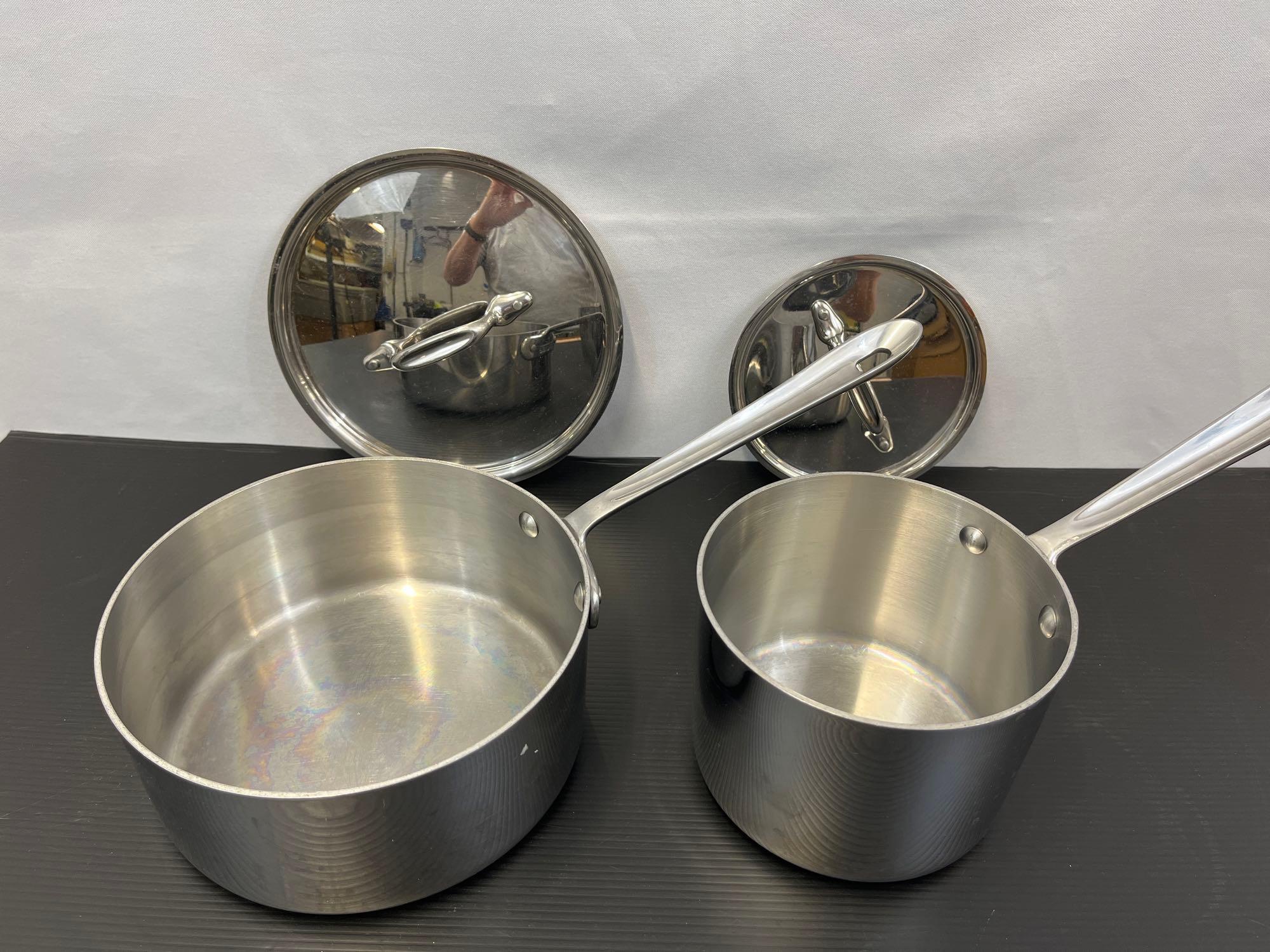 8 Piece Stainless Steel Cookware Set- 4 Pans with Lids