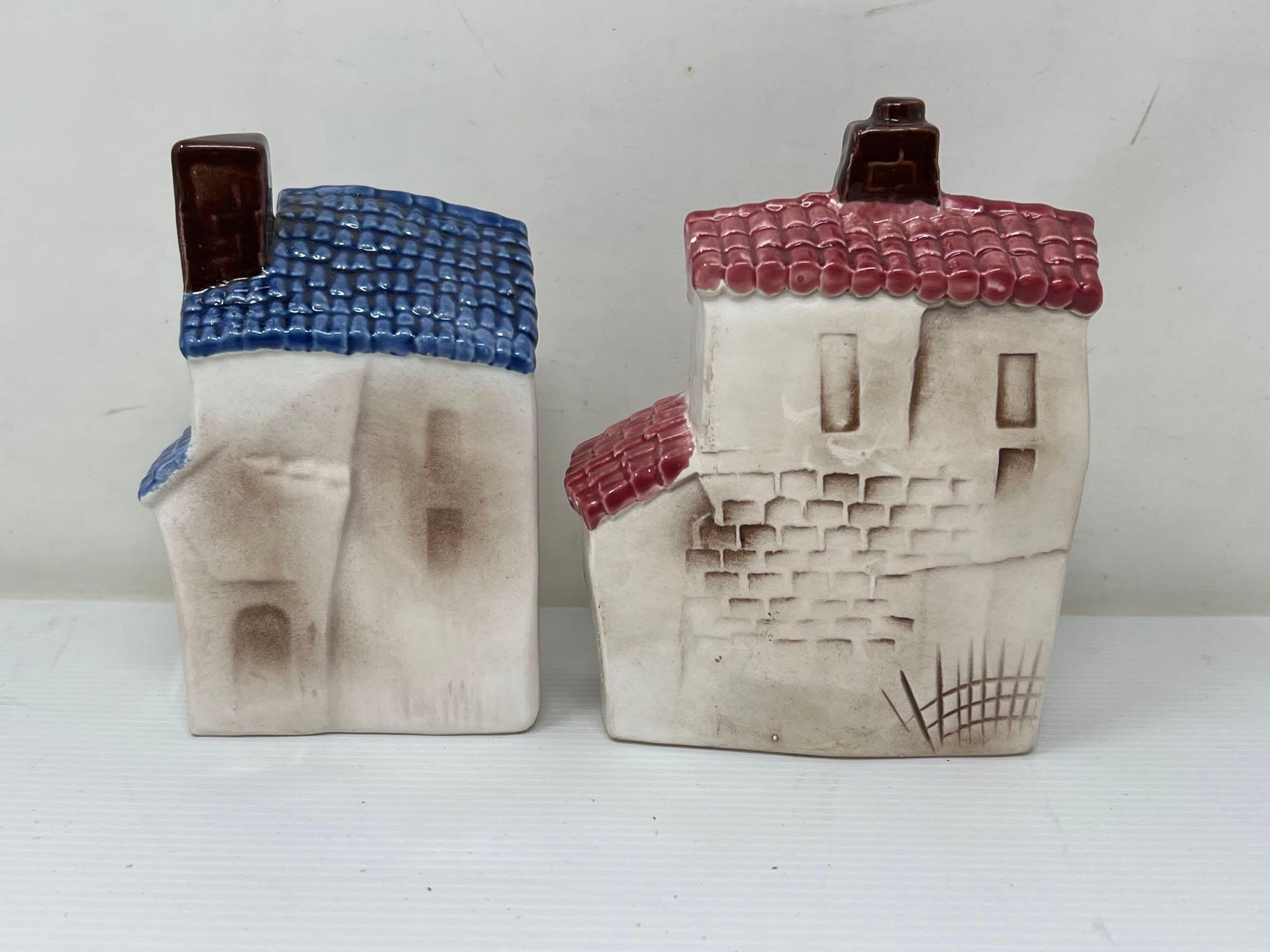 Ceramic Christmas Houses, Buildings, Fire Department, Store Window, Trees