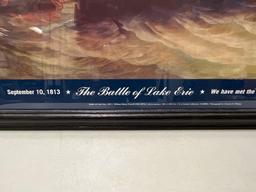 Framed Print of Oil Painting "The Battle of Lake Erie"