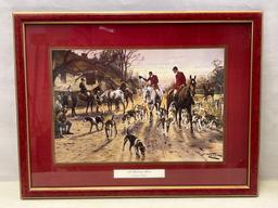 2 Framed Equestrian Prints- "A Hunting Morn" by George Wright and "The Darley of Arabia"