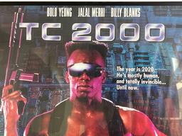 Framed TC 2000 Movie Poster with Signed Dedication "To Helen...Billy Blanks"