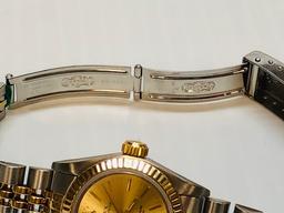 TWO TONE LADY'S ROLEX WATCH
