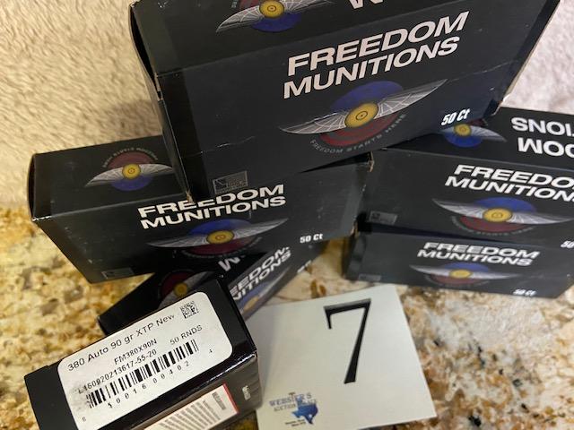 (6) BOXES FREEDOM MUNITIONS .380 AUTO