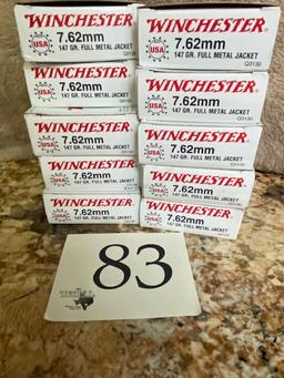 (10) BOXES WINCHESTER 7.62MM