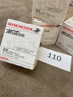 (4) BOXES WINCHESTER WESTERN 22LR AMMO