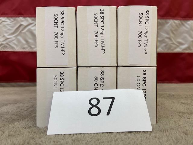 (6) BOXES .38SPC 12GR AMMO