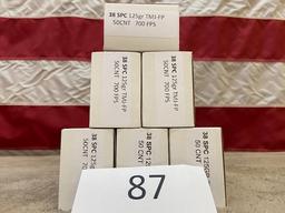 (6) BOXES .38SPC 12GR AMMO