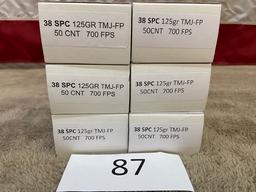 (6) BOXES .38SPC 12GR AMMO