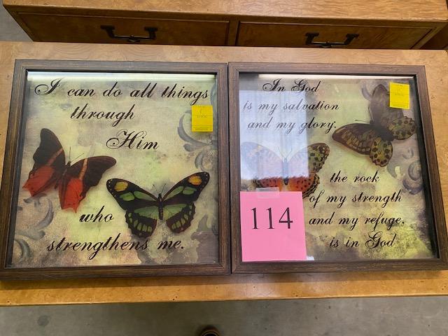 2PC BUTTERFLY ARTWORK