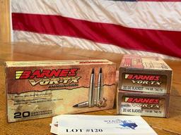 (3) BOXES BARNES VOR-TX 300 AAC BLACKOUT 110GR TAC-TX *60 ROUNDS