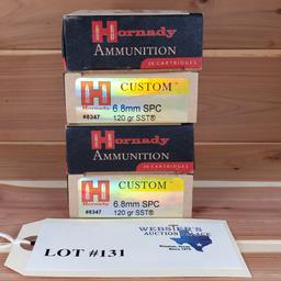 (4) BOXES HORNADY 6.8MM SPC 120GR *80 ROUNDS