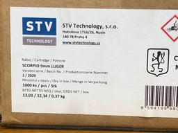 (1) CASE SCORPIO 9MM AMMO *1,000 ROUNDS
