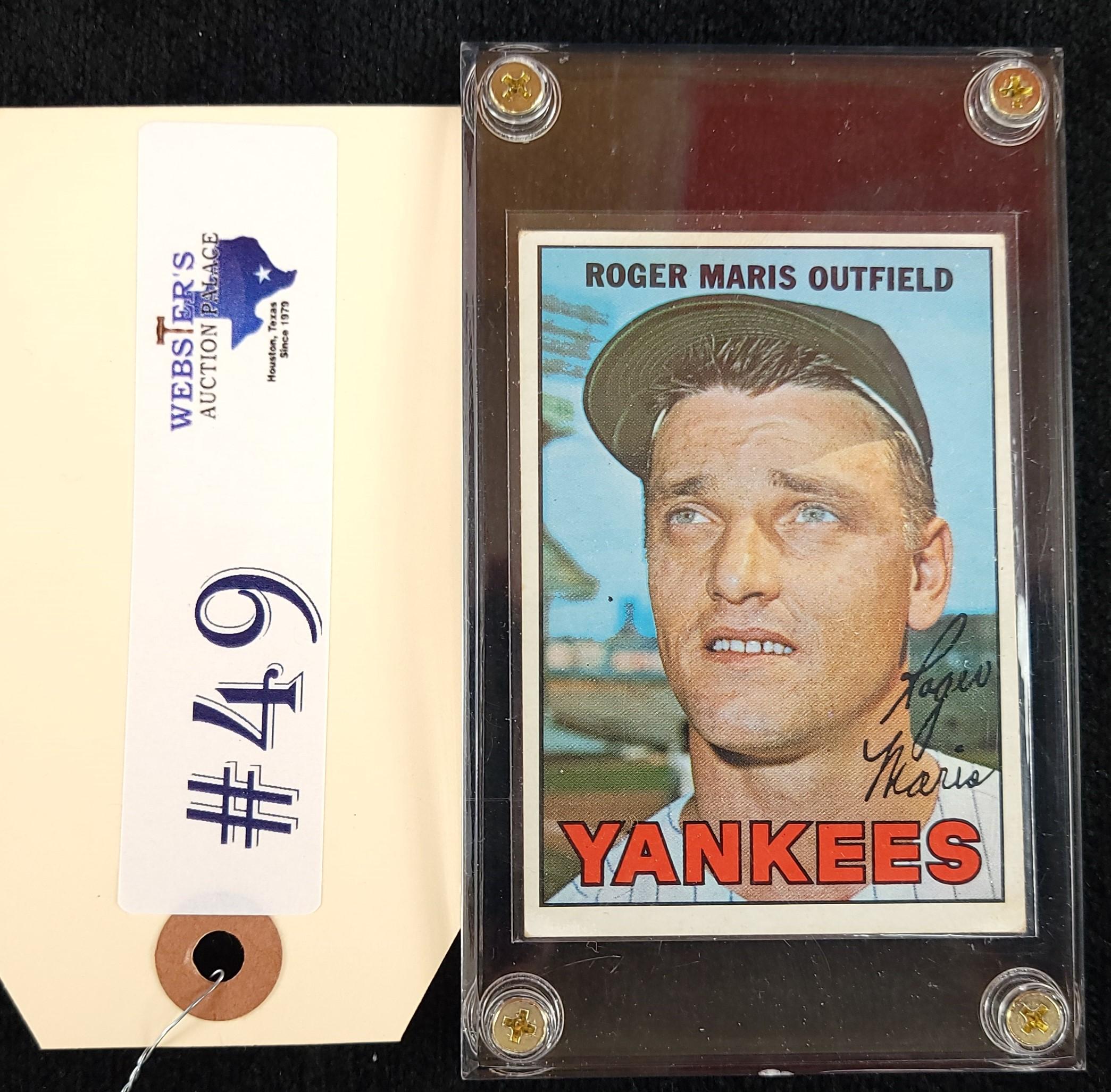 1967 *RARE ERROR CARD*  CLEAR BACKING ROGER MARIS BASEBALL CARD