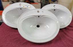 3 - BATHS OF AMERICA PORCELAIN SINKS