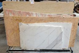 LOT OF MARBLE PIECES - CART NOT INCLUDED