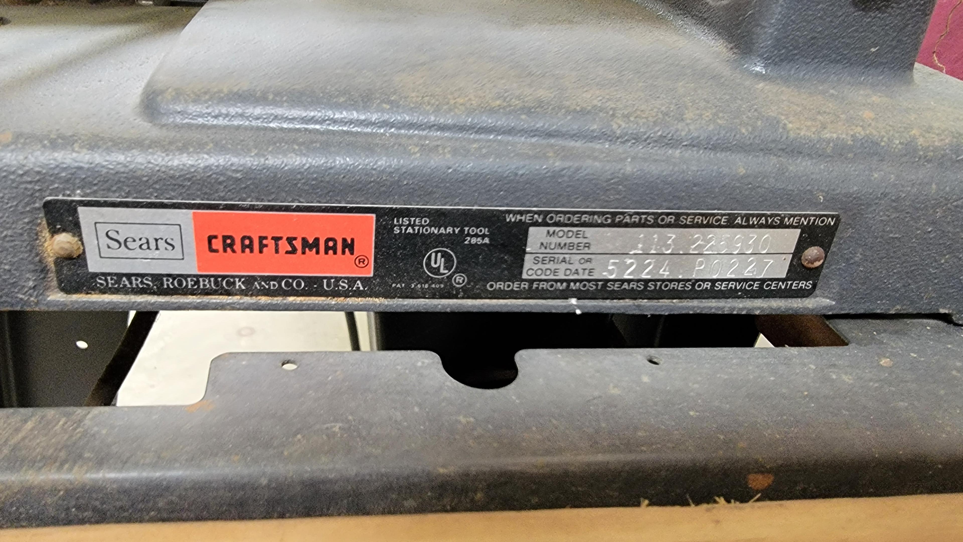 CRAFTSMAN BELT DISC SANDER