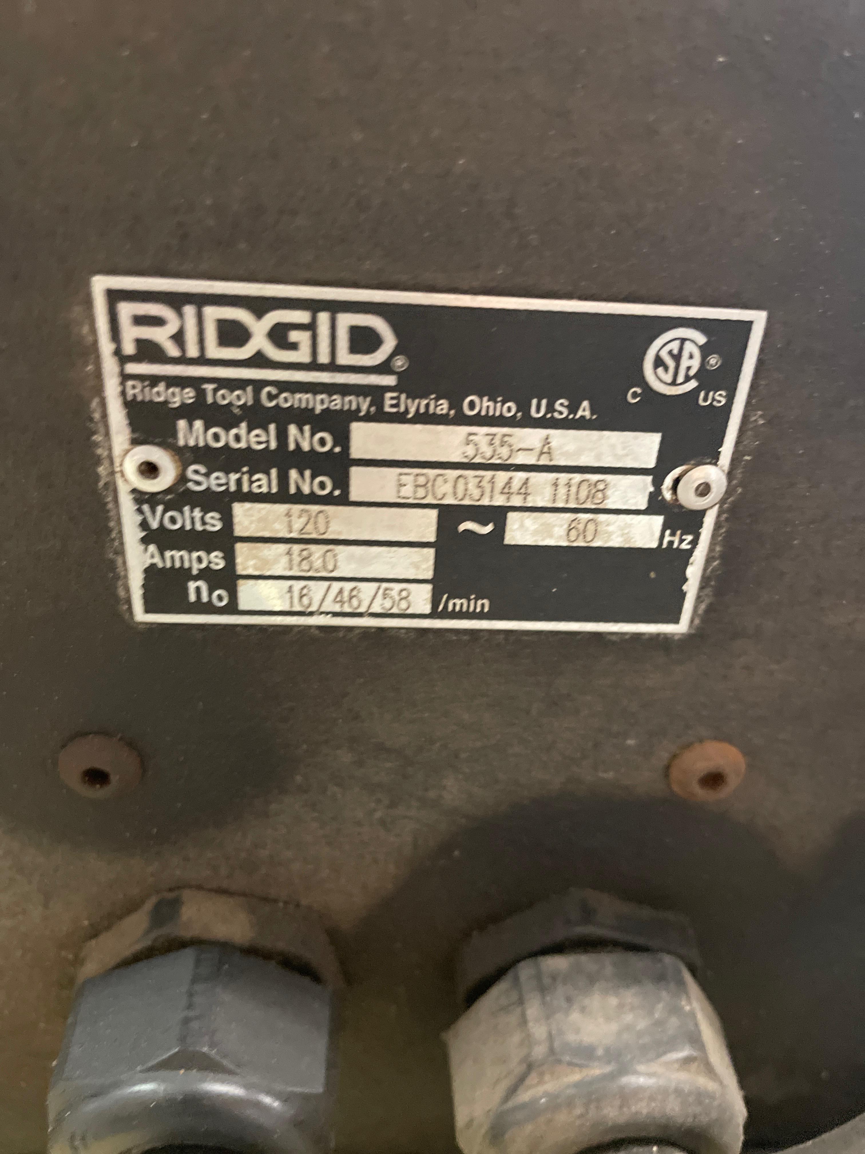 RIDGID 535 SERIES PIPE THREADER