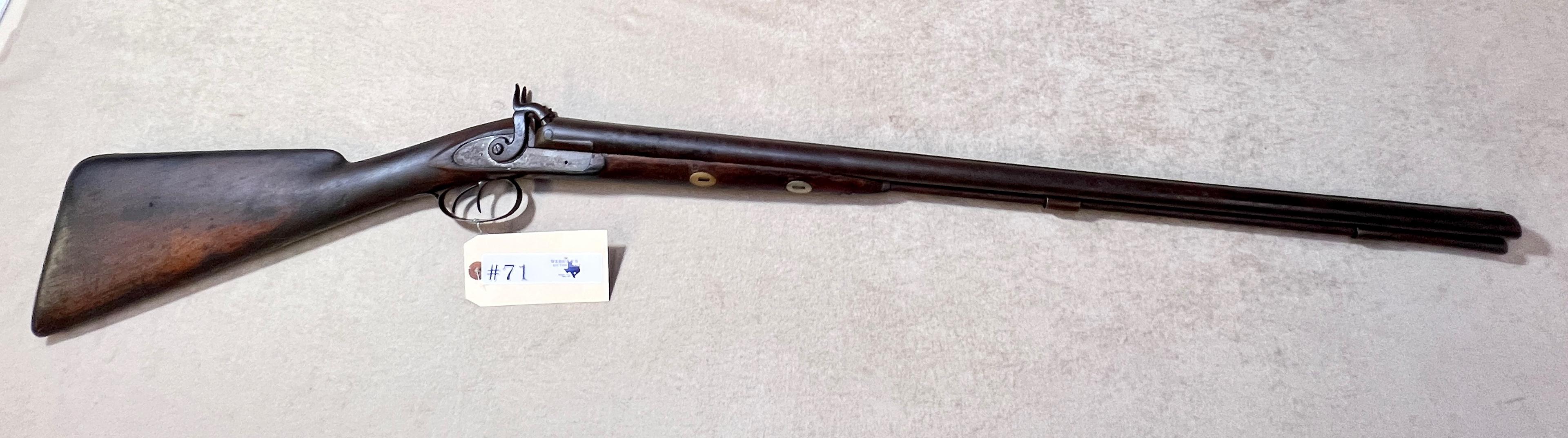 ALBERT AND SONS SIDE BY SIDE BLACK POWDER 12GA SHOTGUN