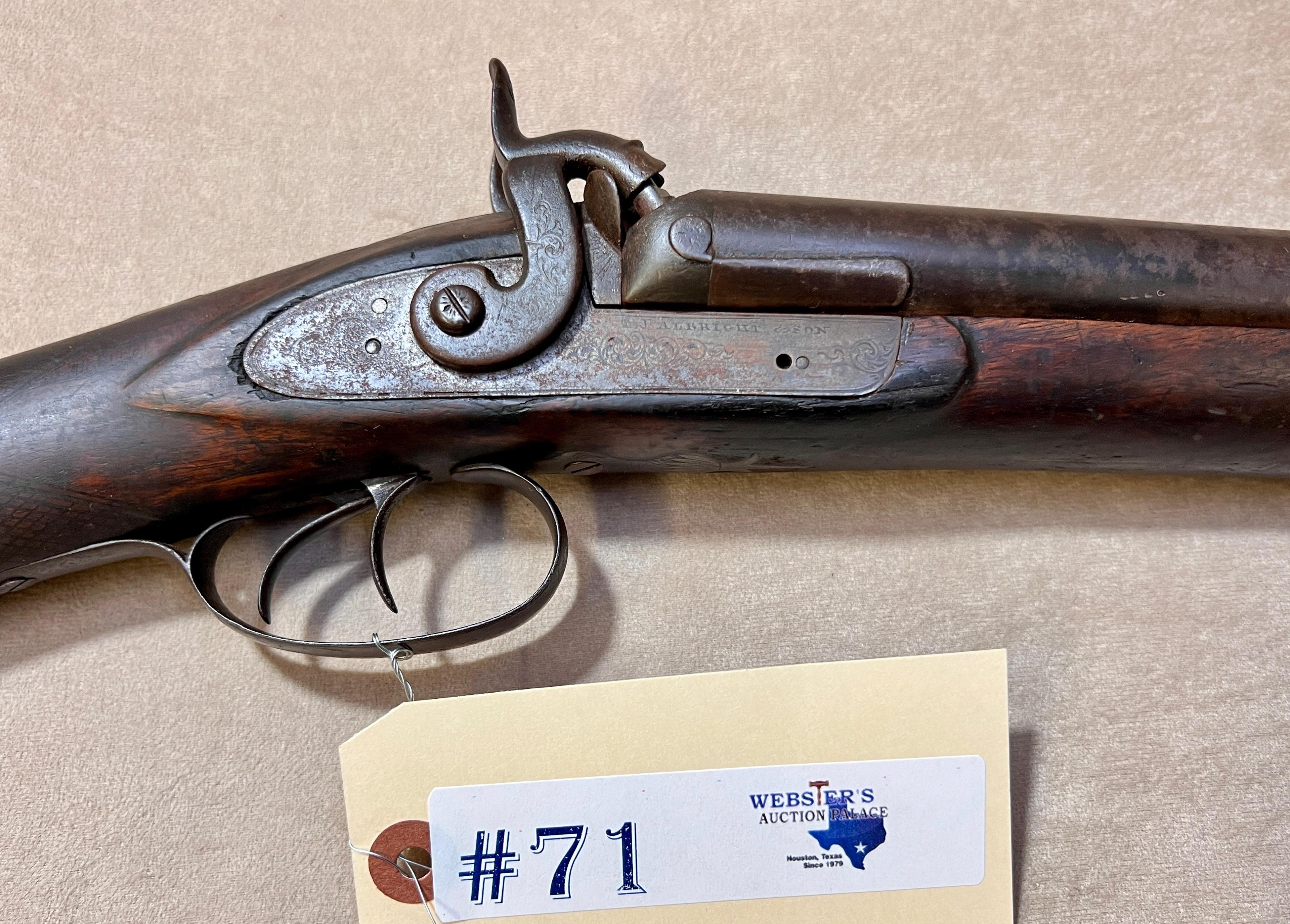 ALBERT AND SONS SIDE BY SIDE BLACK POWDER 12GA SHOTGUN
