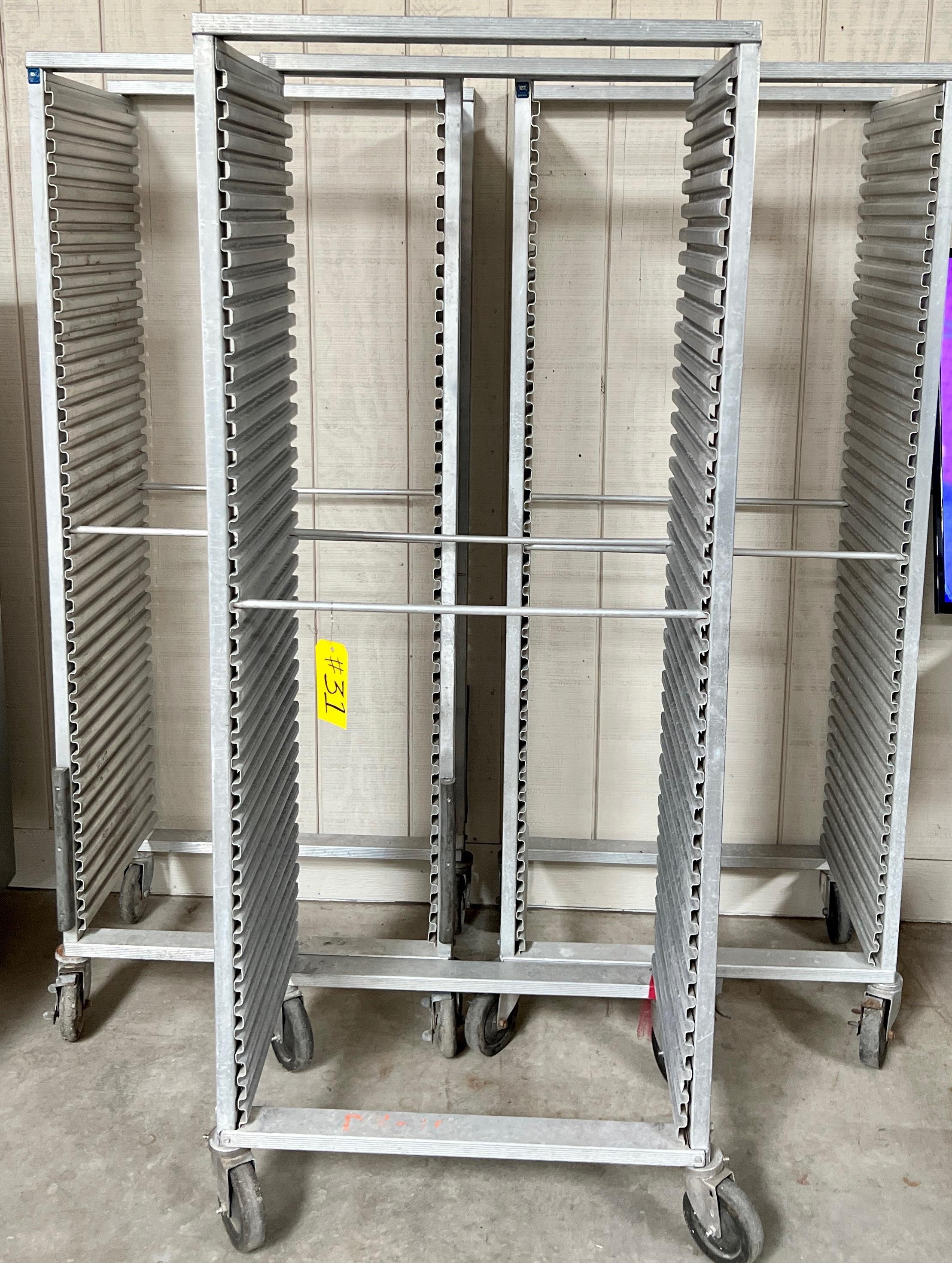 3 ALUMINUM CRES CORE LARGE SHEET PAN RACKS