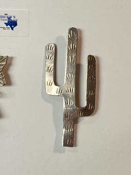 (3) STERLING BROOCHES