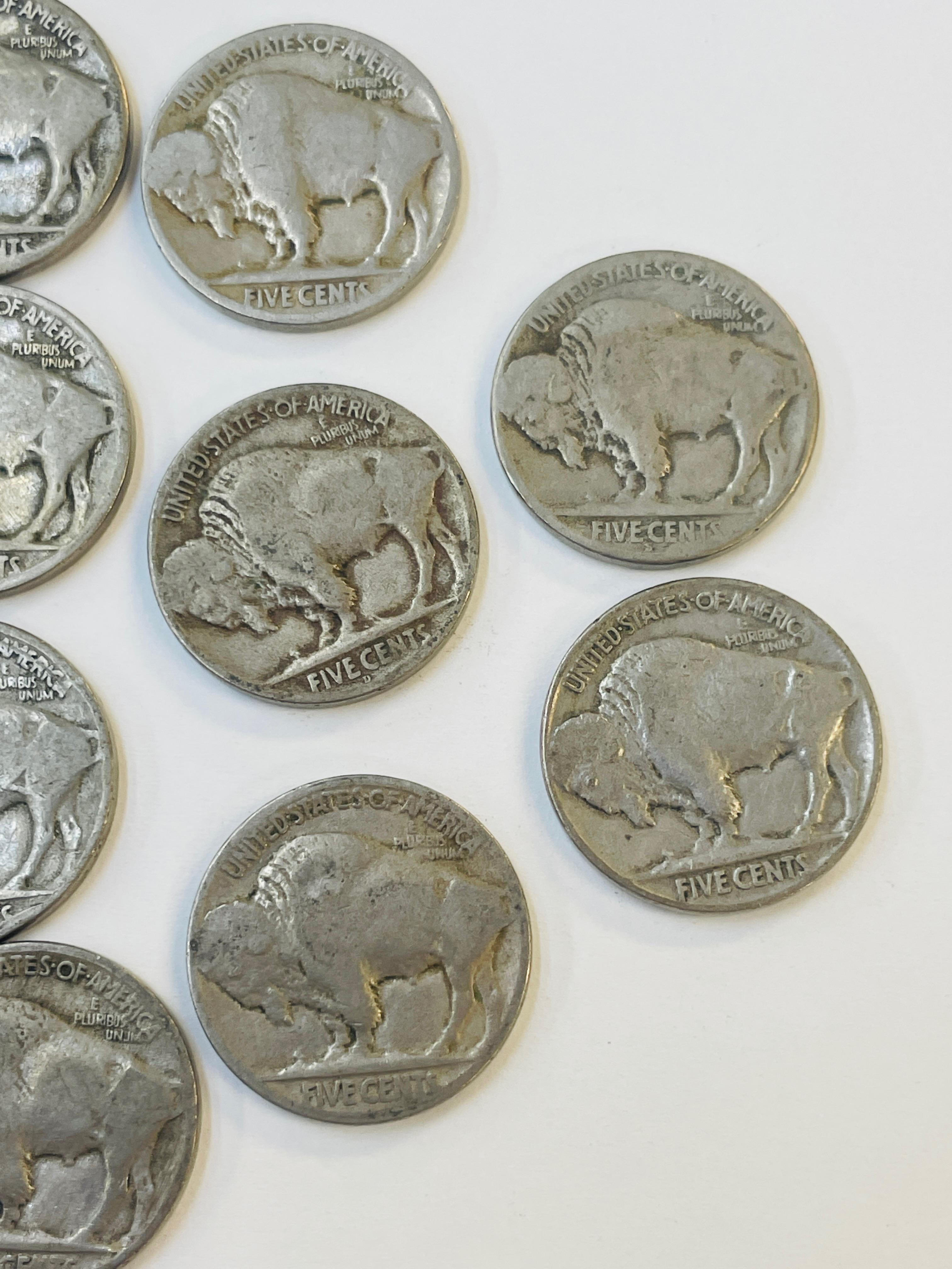 13PC BUFFALO NICKELS 1920-1927