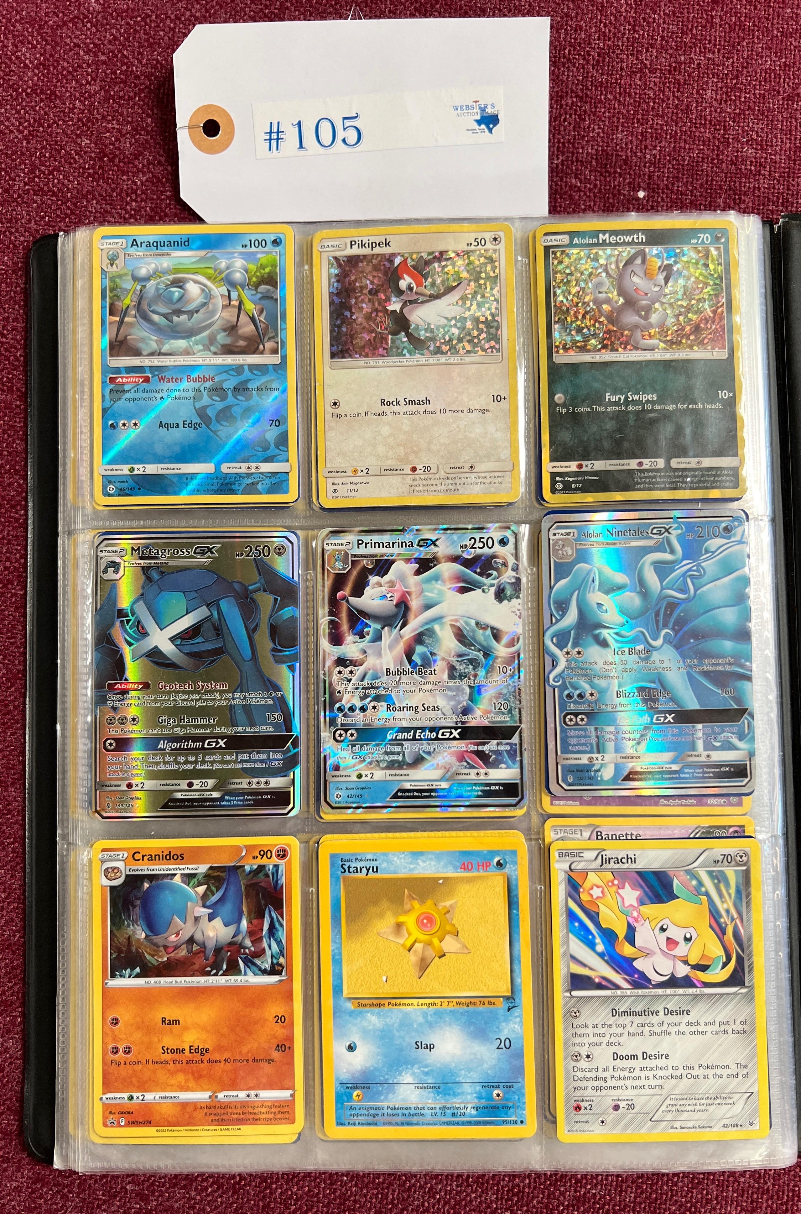 LARGE LOT OF POKEMON CARDS - 2 BINDERS