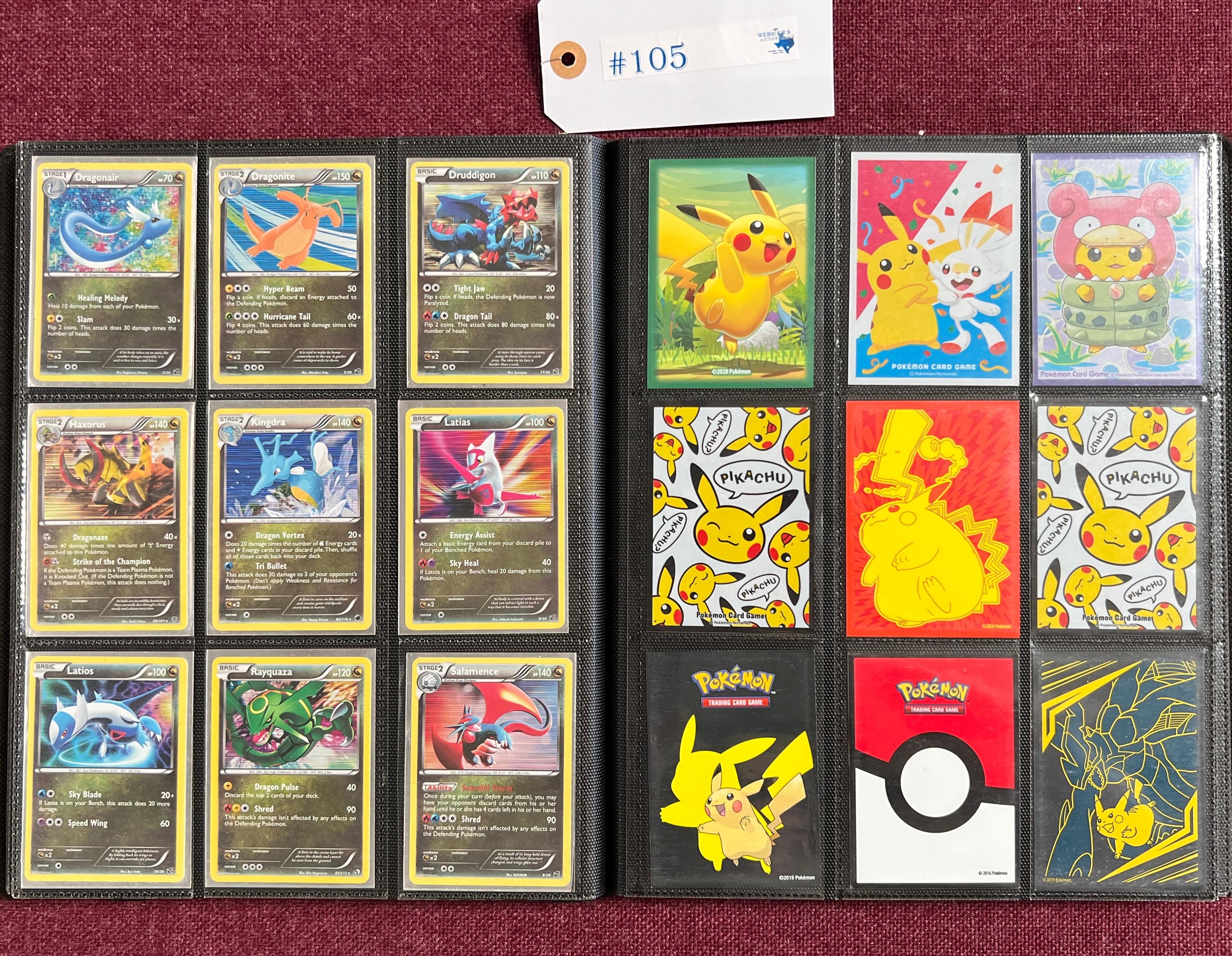 LARGE LOT OF POKEMON CARDS - 2 BINDERS