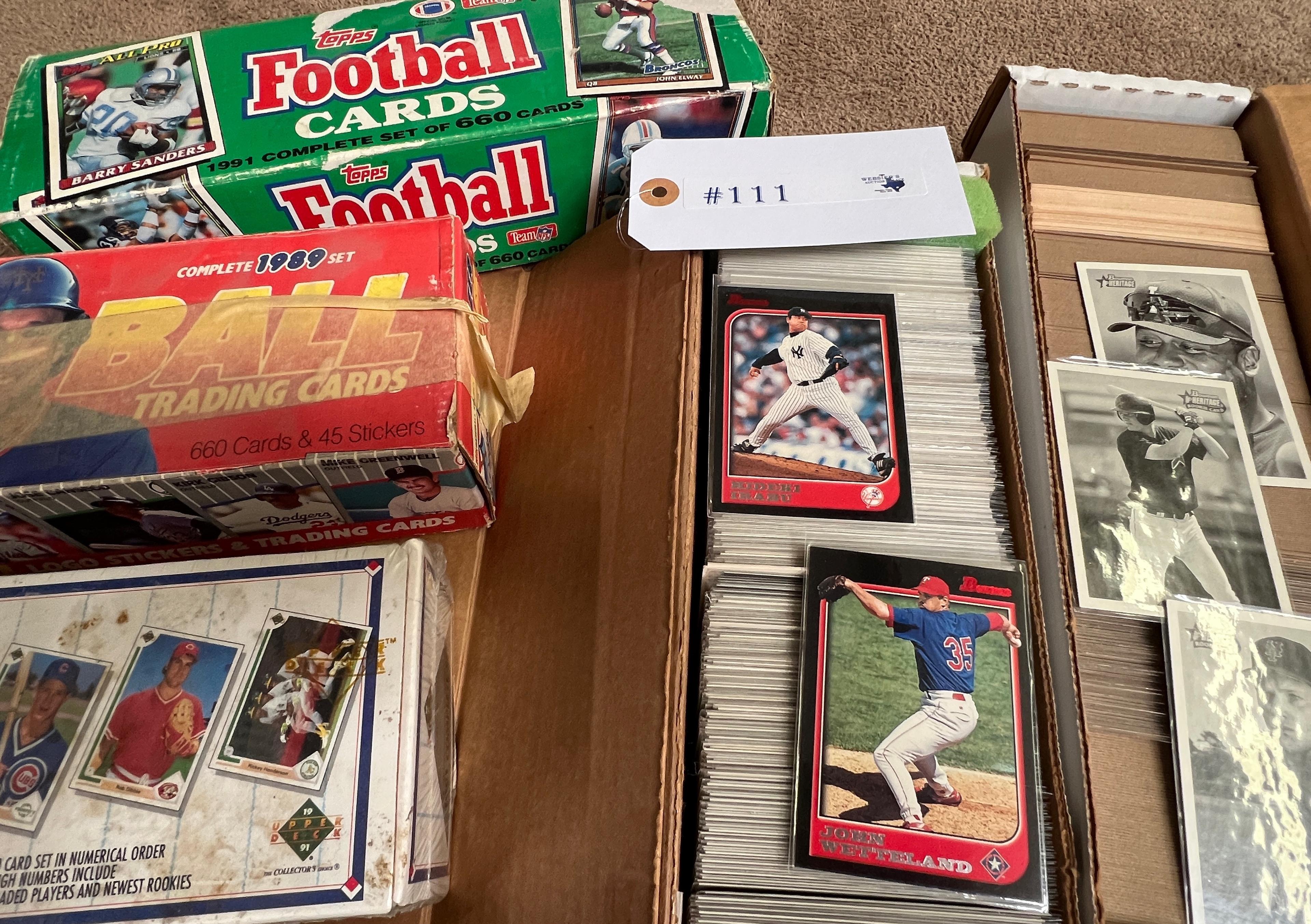 BOXES OF BASEBALL CARDS