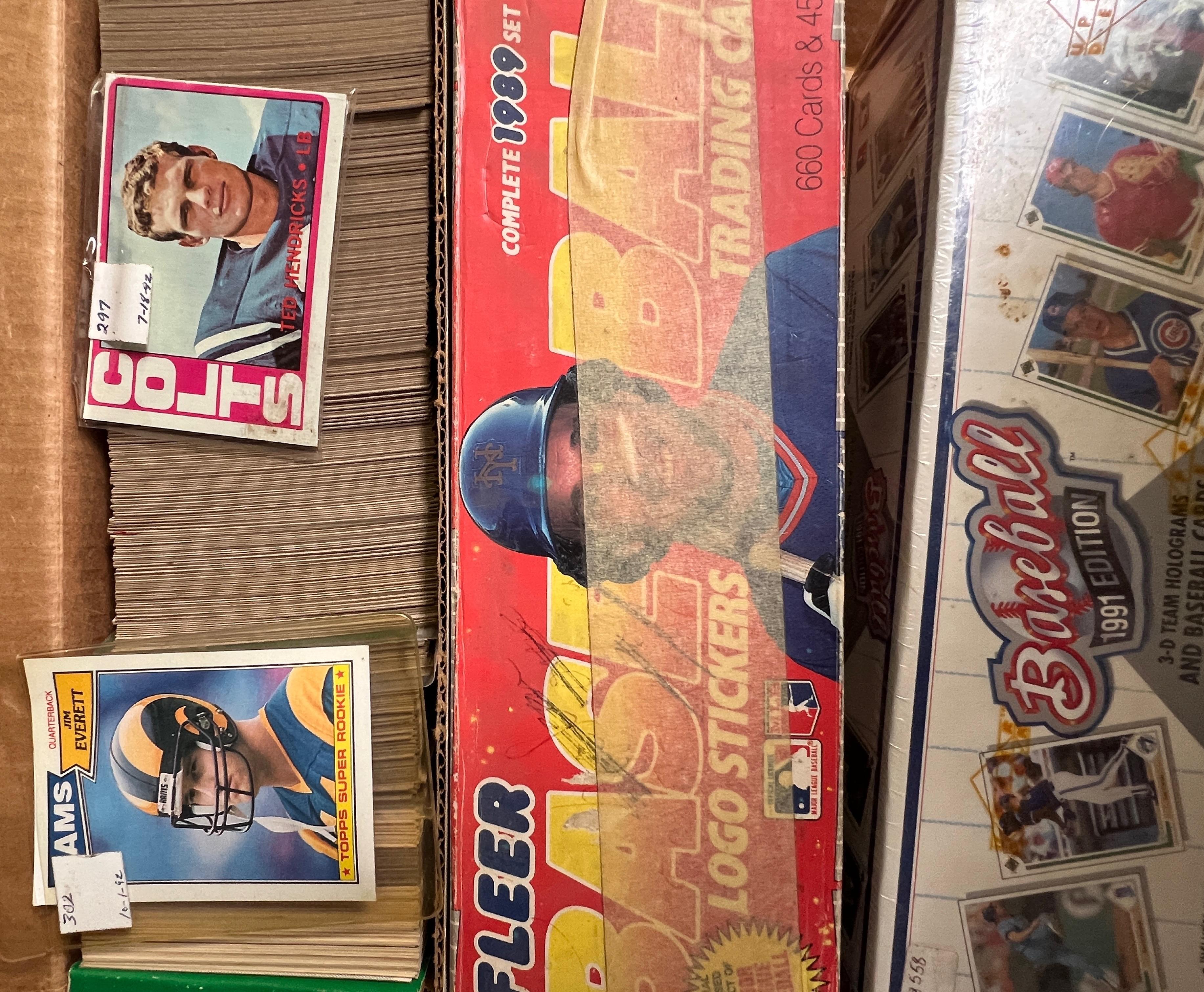 BOXES OF BASEBALL CARDS