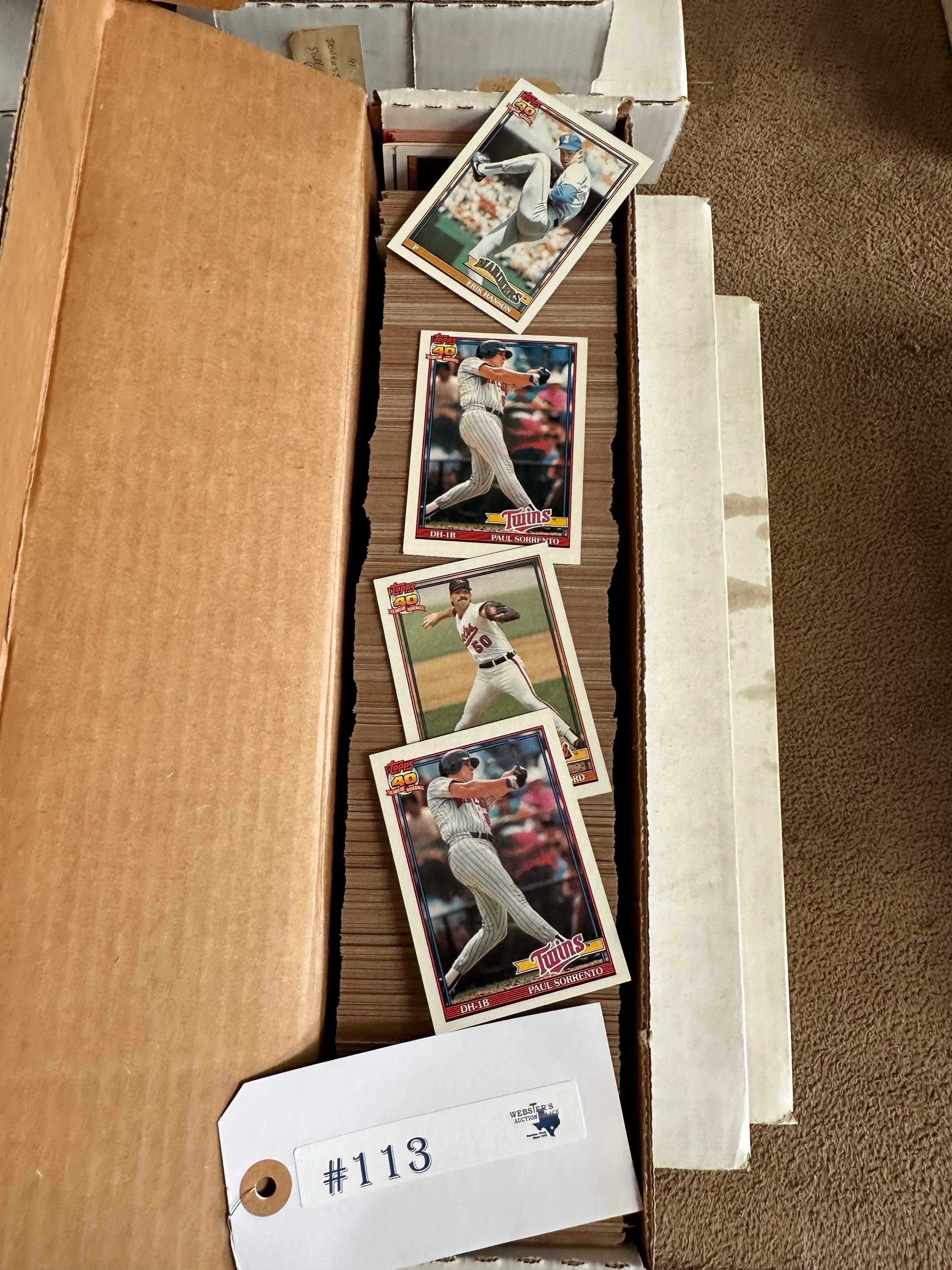 LOT OF 6 BOXES OF BASEBALL CARDS