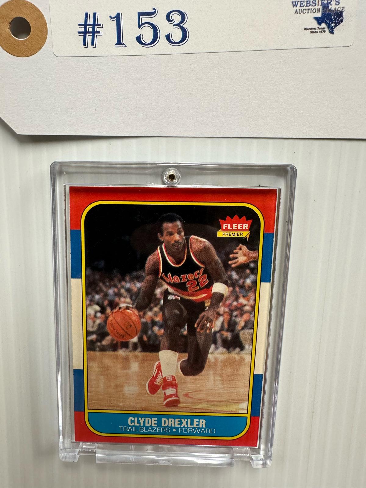 1986 FLEER CLYDE DREXLER ROOKIE CARD