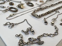 LARGE LOT OF STERLING & FASHION JEWELRY - SOME BROKEN/NEED REPAIR
