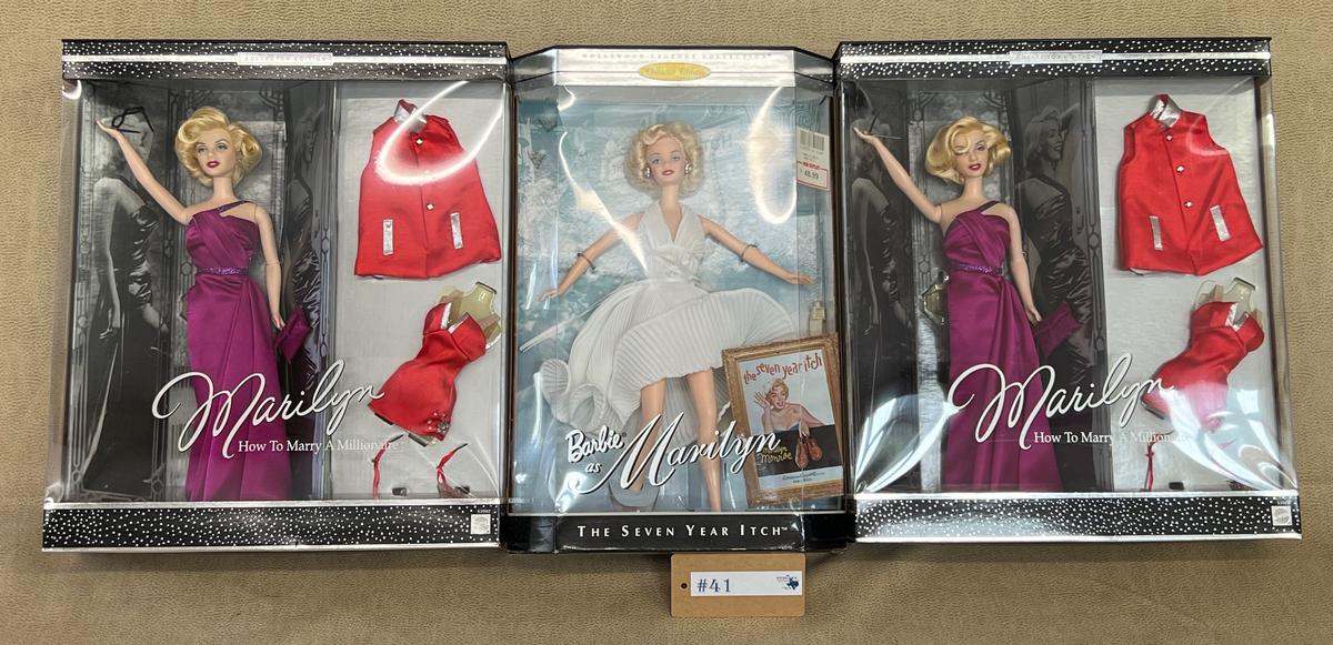 3PC MARILYN MONROE DOLLS IN BOXES