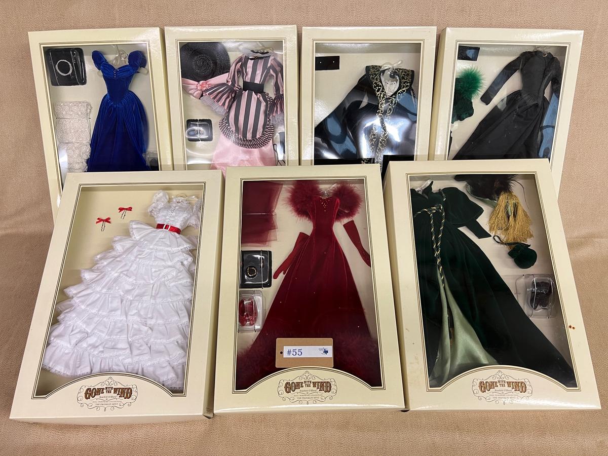 7PC FRANKLIN MINT GONE WITH THE WIND "SCARLETT O'HARA" WARDROBE COLLECTION