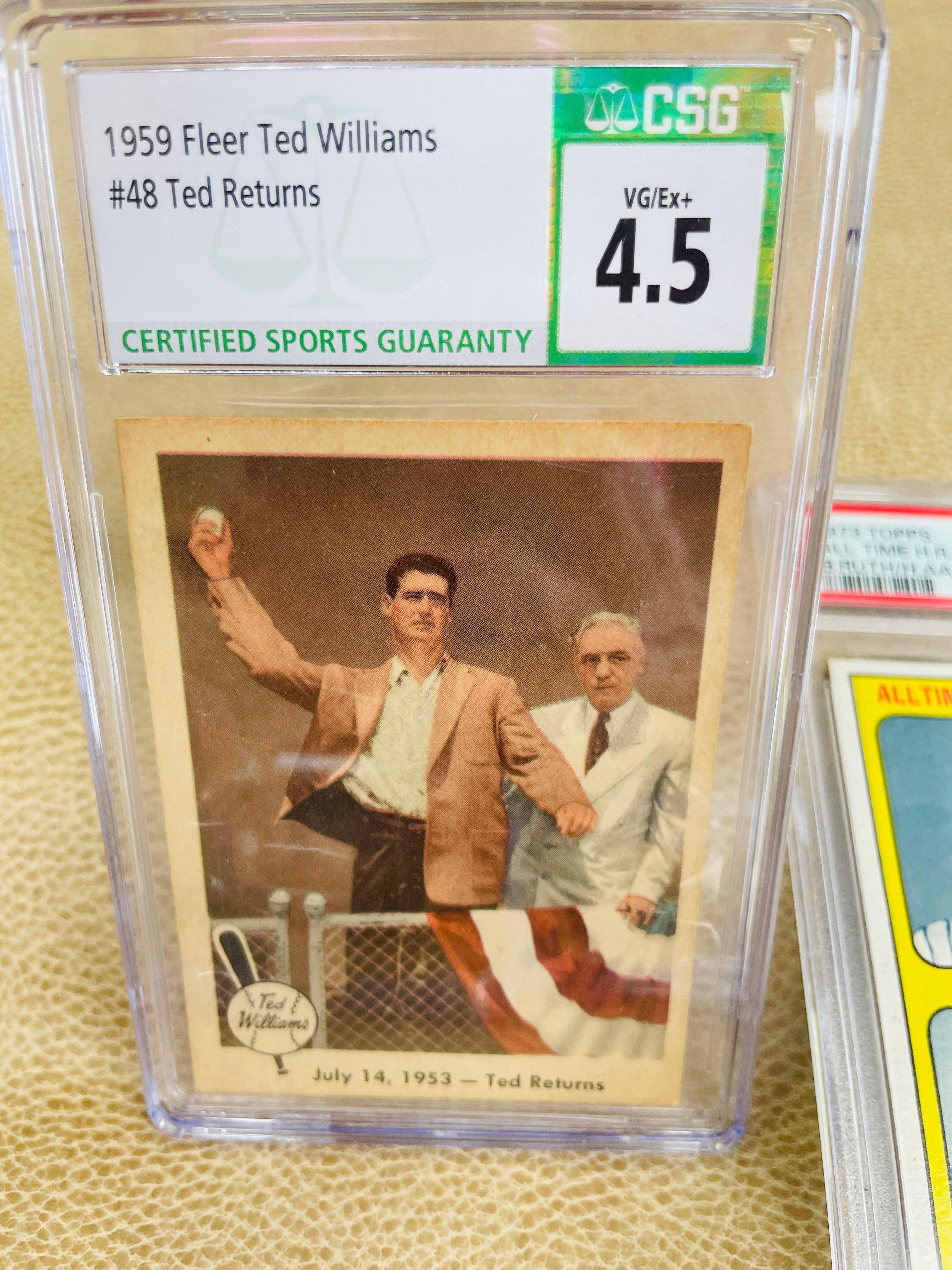 5PC OLD AND GRADED BASEBALL CARDS