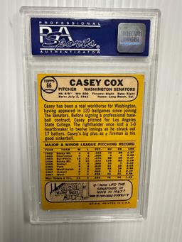 1968 TOPPS CASEY COX GRADED PSA EX-MT 6
